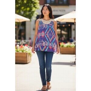 Hot kiss Womems Floral Top L NWT